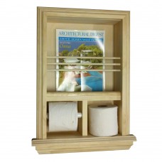WG Wood Products Recessed Magazine Rack and Toilet Paper Holder WGWP1032